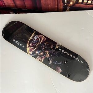 Primitive Artistic Skateboard Deck with Snake and Rose Design